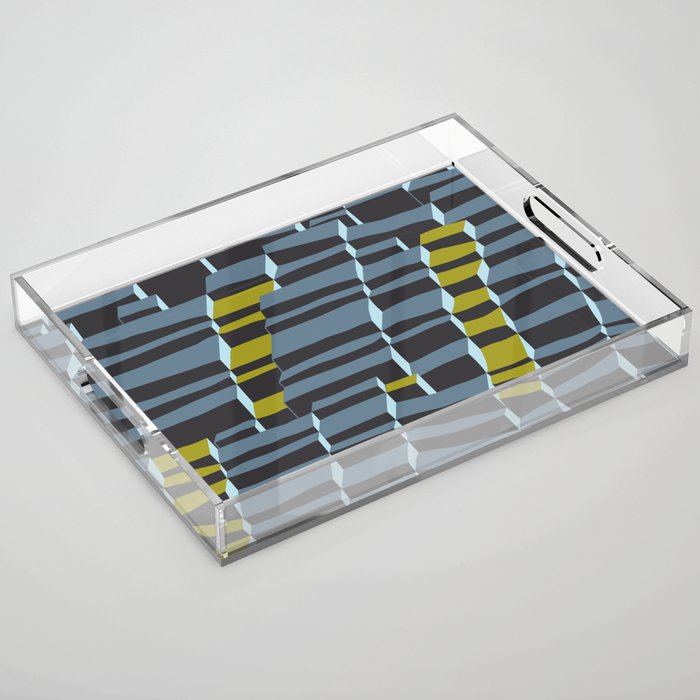 City life always up moonless night Acrylic Tray Gallery Image 1