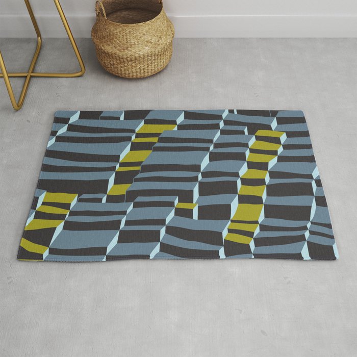 City life always up moonless night Rug Gallery Image 1