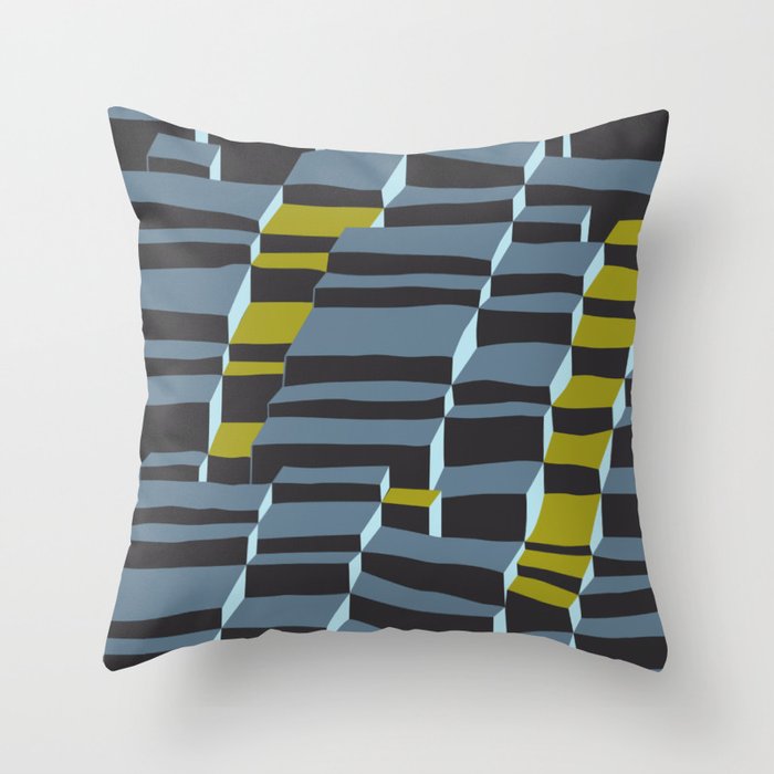 City life always up moonless night Throw Pillow Gallery Image 1