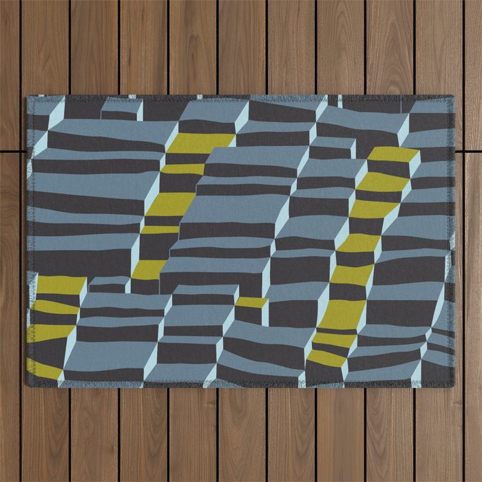 City life always up moonless night Outdoor Rug Gallery Image 1