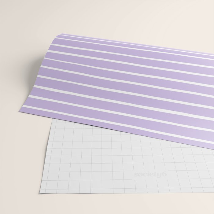 Stripes Lavender Wrapping Paper Gallery Image 2