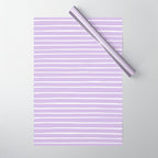 Stripes Lavender Wrapping Paper Gallery Image 1