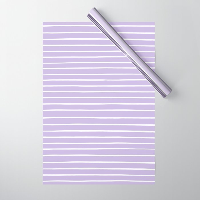 Stripes Lavender Wrapping Paper Gallery Image 1