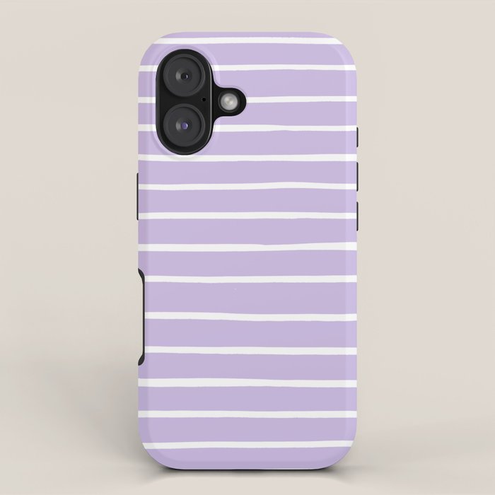 Stripes Lavender iPhone Case Gallery Image 1