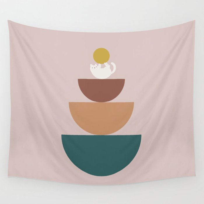 Cat Landscape 196C Wall Tapestry Gallery Image 4