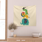 Rainbow Safari Wall Tapestry Gallery Image 2