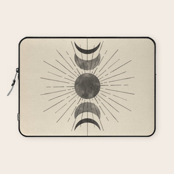 Boho sun and moon Laptop Sleeve Gallery Image 1