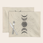 Boho sun and moon Placemat Gallery Image 1