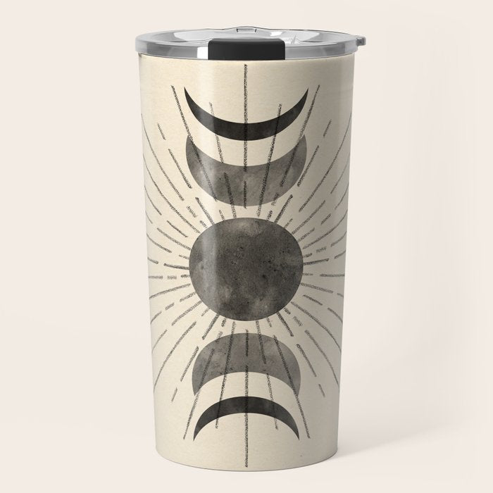 Boho sun and moon Travel Mug Gallery Image 1