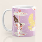 Garden Bird feeding happy pink Coffee Mug Gallery Image 3