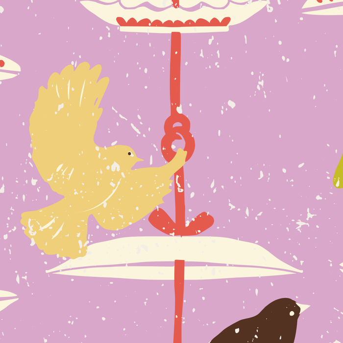 Garden Bird feeding happy pink Coffee Mug Gallery Image 2