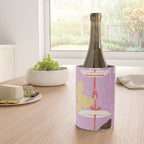 Garden Bird feeding happy pink Wine Chiller Gallery Image 4