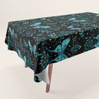 Mystical Luna Moth - Turquoise Tablecloth Gallery Image 1