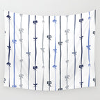 All in a bow - blue Wall Tapestry Gallery Image 4
