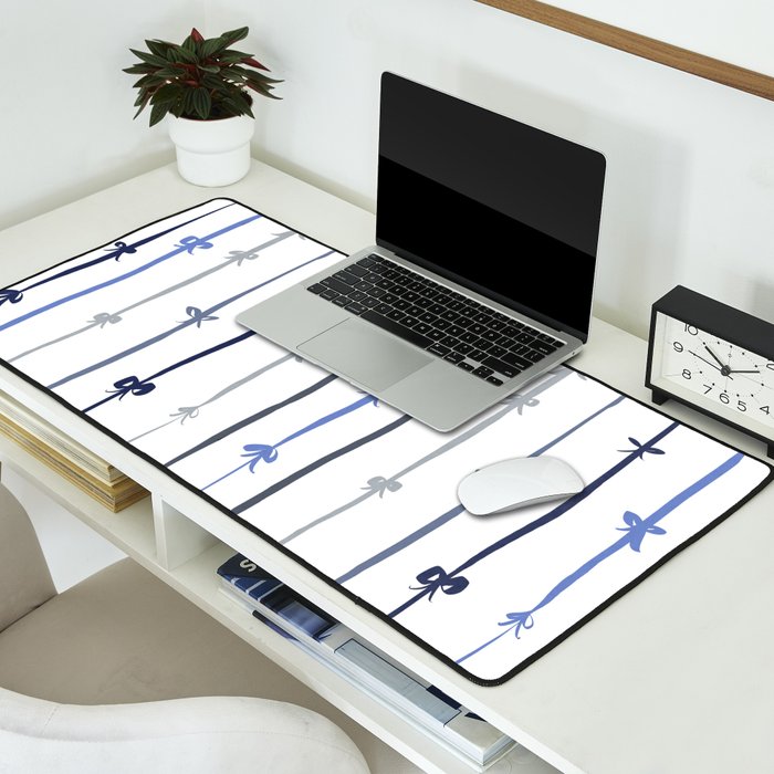 All in a bow - blue Desk Mat Gallery Image 2