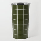 Grid (Olive Green) Travel Mug Gallery Image 1