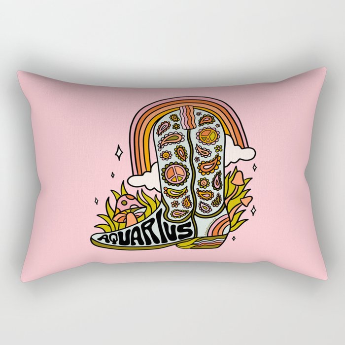 Aquarius Cowboy Boots Rectangular Pillow Gallery Image 1