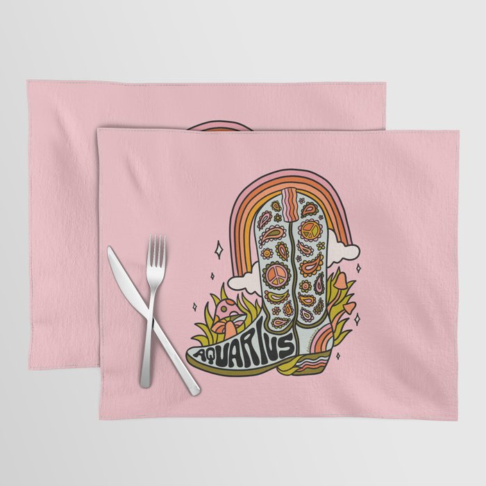 Aquarius Cowboy Boots Placemat Gallery Image 1
