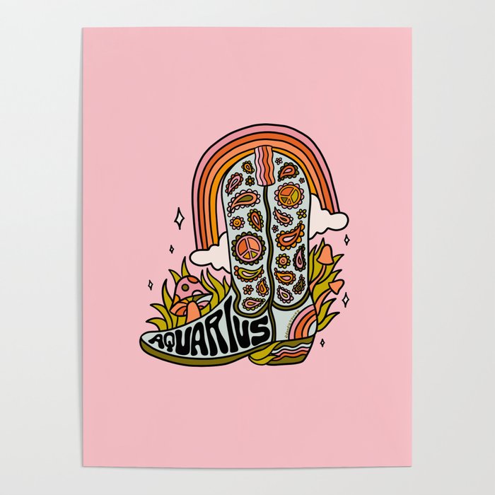 Aquarius Cowboy Boots Poster Gallery Image 1
