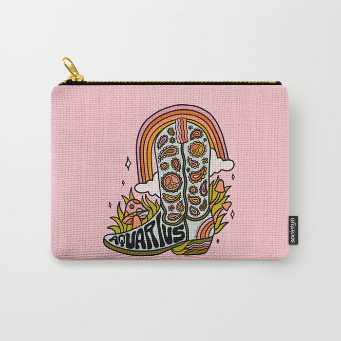 Aquarius Cowboy Boots Carry All Pouch Gallery Image 1