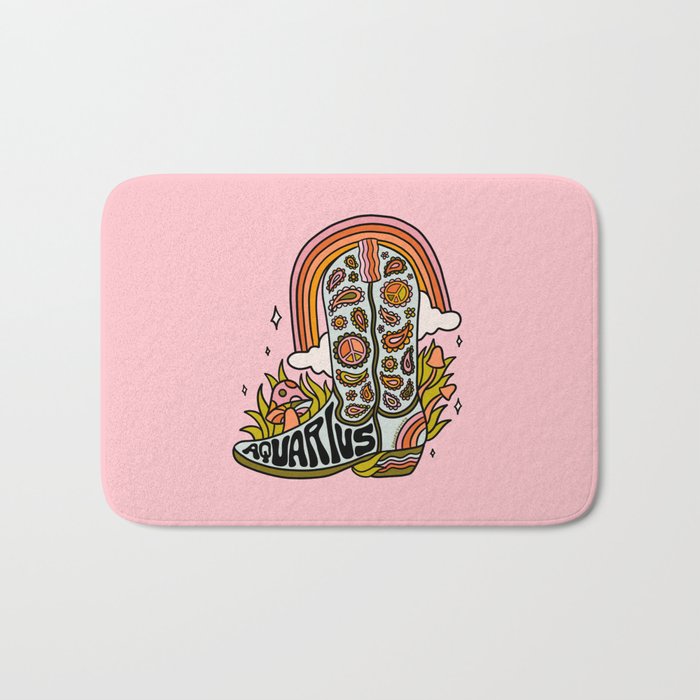 Aquarius Cowboy Boots Bath Mat Gallery Image 1