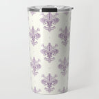 French Lavender Fleur De Lis Travel Mug Gallery Image 1