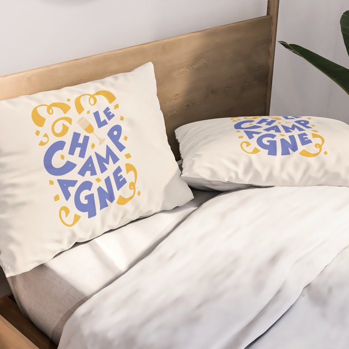 Le Champagne French Pillow Sham Gallery Image 2