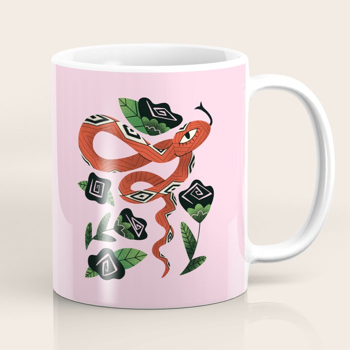 Snake with Black Roses Lunar New Year Art Coffee Mug Gallery Image 1
