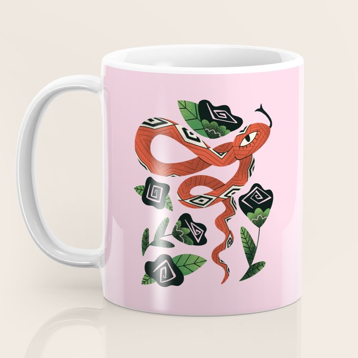 Snake with Black Roses Lunar New Year Art Coffee Mug Gallery Image 3