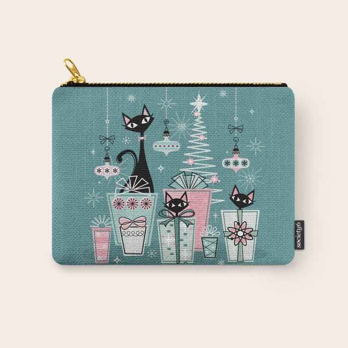 Vintage Kitty Christmas II sxs6- ©studioxtine Carry All Pouch Gallery Image 1