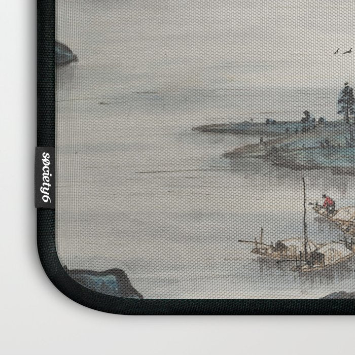 Magical Misty Japanese Mountain River Landscape Laptop Sleeve Gallery Image 3