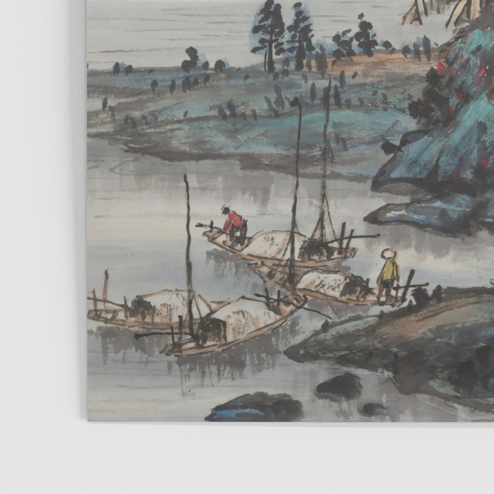 Magical Misty Japanese Mountain River Landscape Poster Gallery Image 3