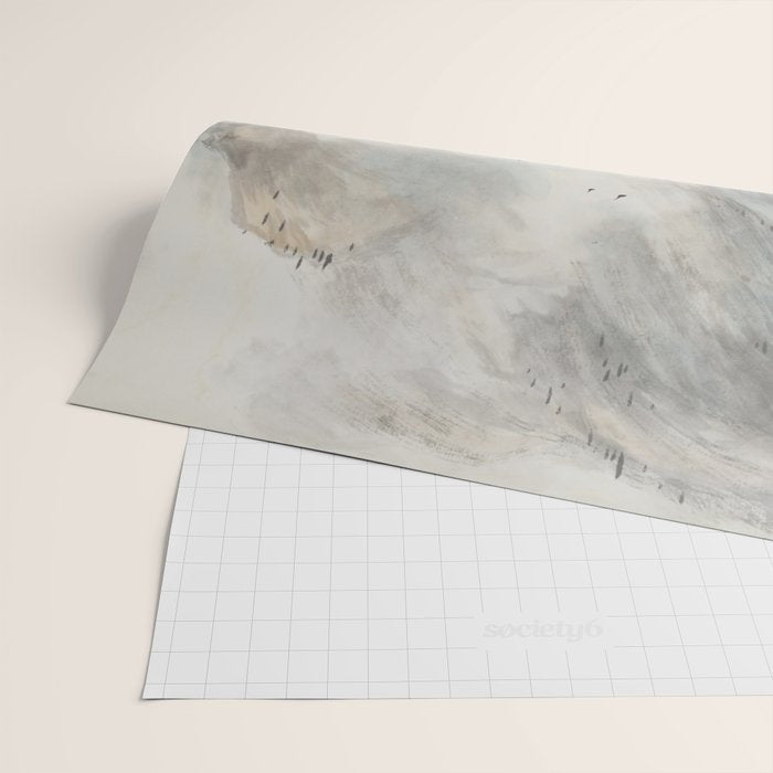 Magical Misty Japanese Mountain River Landscape Wrapping Paper Gallery Image 2