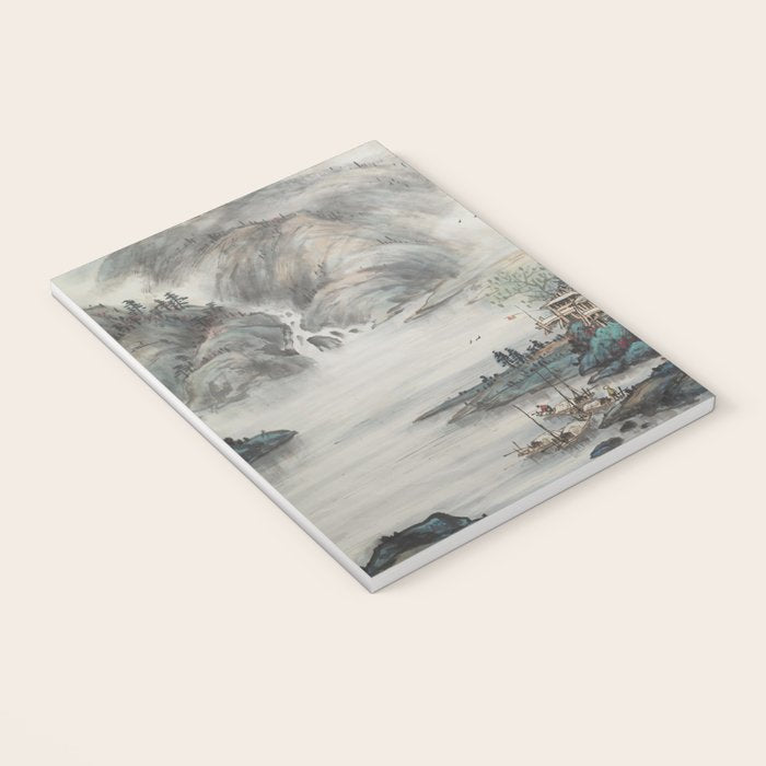 Magical Misty Japanese Mountain River Landscape Notebook Gallery Image 3
