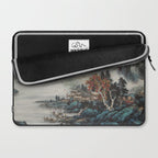 Magical Misty Japanese Mountain River Landscape Laptop Sleeve Gallery Image 2