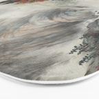 Magical Misty Japanese Mountain River Landscape Bath Mat Gallery Image 3