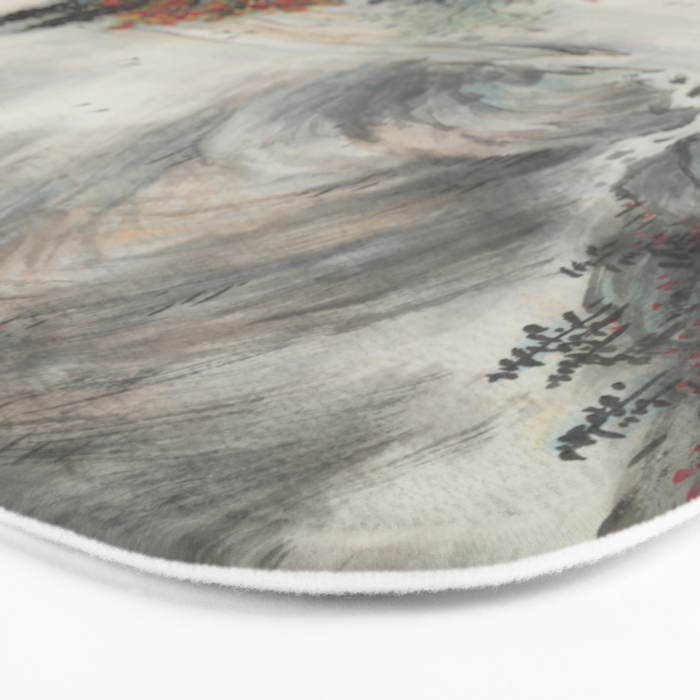 Magical Misty Japanese Mountain River Landscape Bath Mat Gallery Image 3