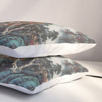 Magical Misty Japanese Mountain River Landscape Pillow Sham Gallery Image 3