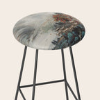 Magical Misty Japanese Mountain River Landscape Stool Gallery Image 2