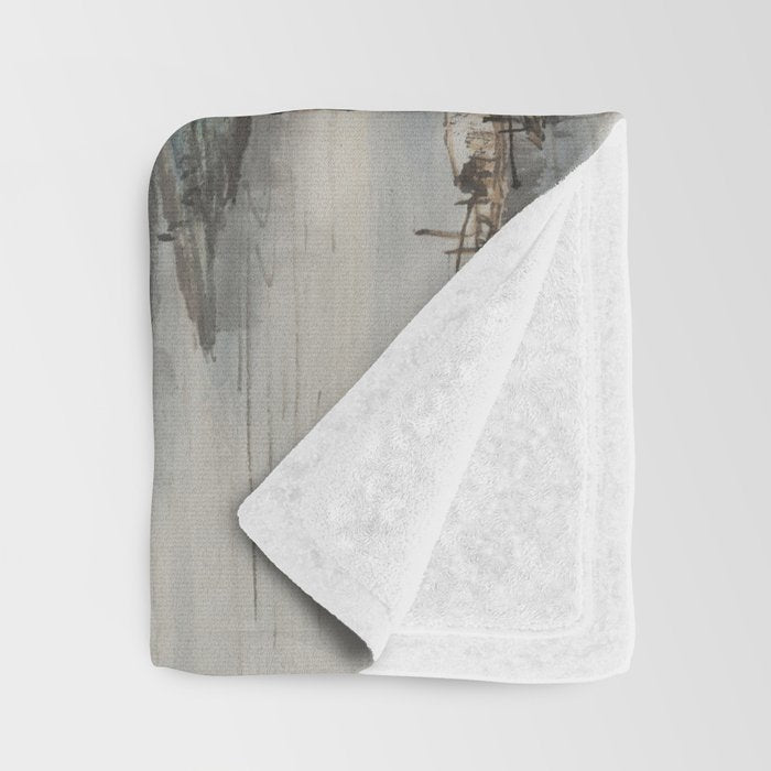 Magical Misty Japanese Mountain River Landscape Throw Blanket Gallery Image 3