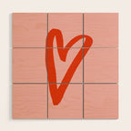 Heart Doodle Big 1 Wood Wall Art Gallery Image 1