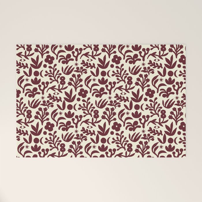Floral shapes Pattern 01 Welcome Mat Gallery Image 1