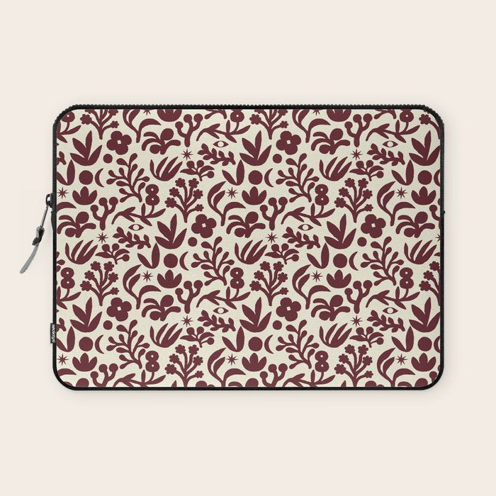 Floral shapes Pattern 01 Laptop Sleeve Gallery Image 1