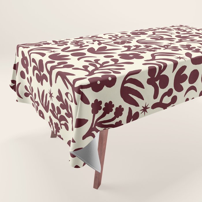 Floral shapes Pattern 01 Tablecloth Gallery Image 1