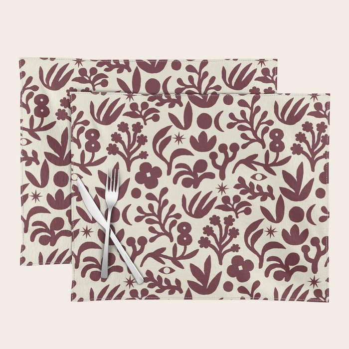Floral shapes Pattern 01 Placemat Gallery Image 1