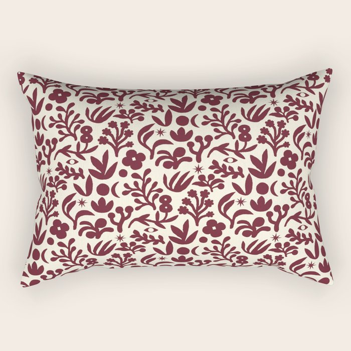 Floral shapes Pattern 01 Rectangular Pillow Gallery Image 2