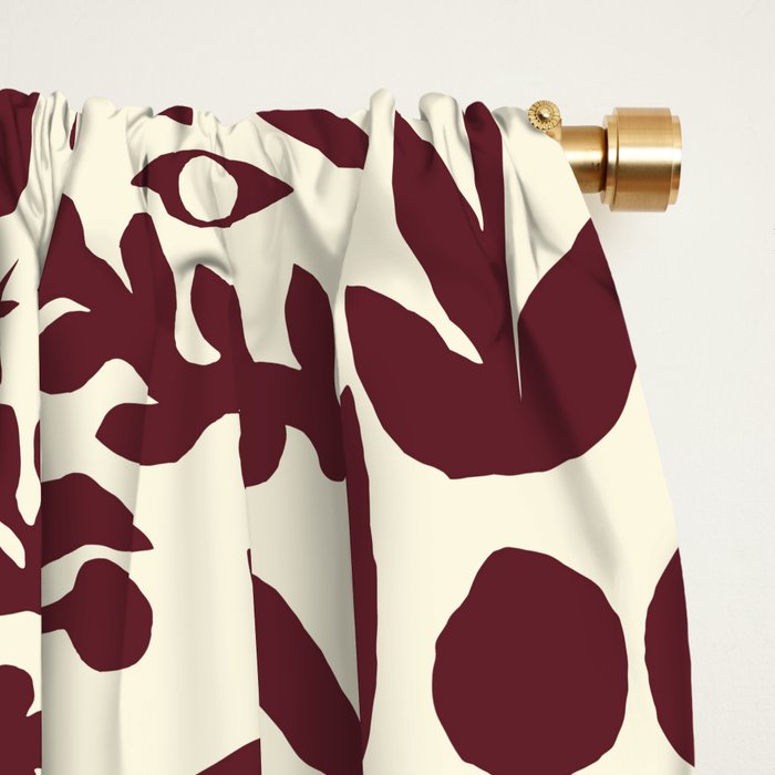 Floral shapes Pattern 01 Window Curtain Gallery Image 2