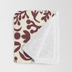 Floral shapes Pattern 01 Throw Blanket Gallery Image 3