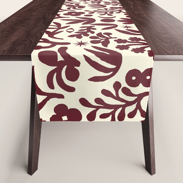 Floral shapes Pattern 01 Table Runner Gallery Image 1