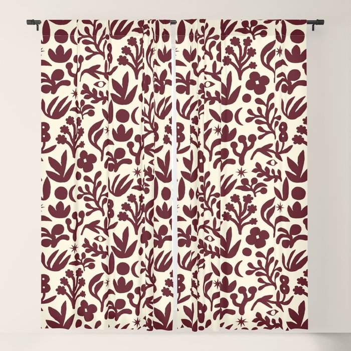Floral shapes Pattern 01 Window Curtain Gallery Image 5